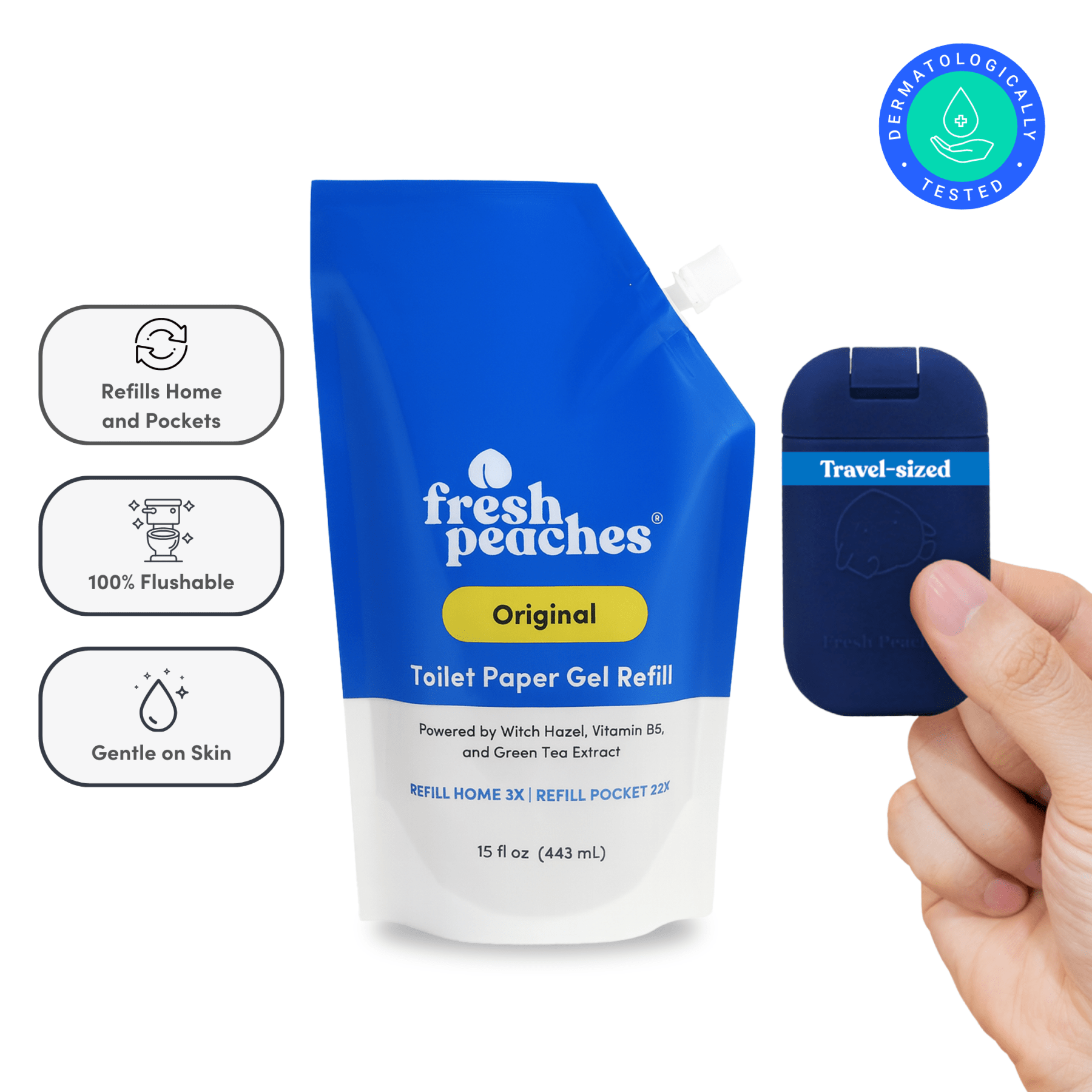 Adventure Kit: Refill and Pocket Bottle - Fresh Peaches